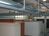 Horizontaal automatisch magazijn voor het stockeren van houten platen