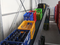 Rolbanen in drankencentrale